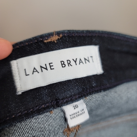 Lane Bryant High-Rise Boot Straight Fit Dark Blue Flex Magic Waistband Jeans - Picture 3 of 7